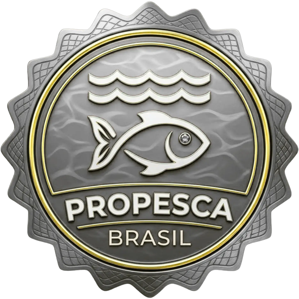 Selo prateado do ProPesca Brasil.